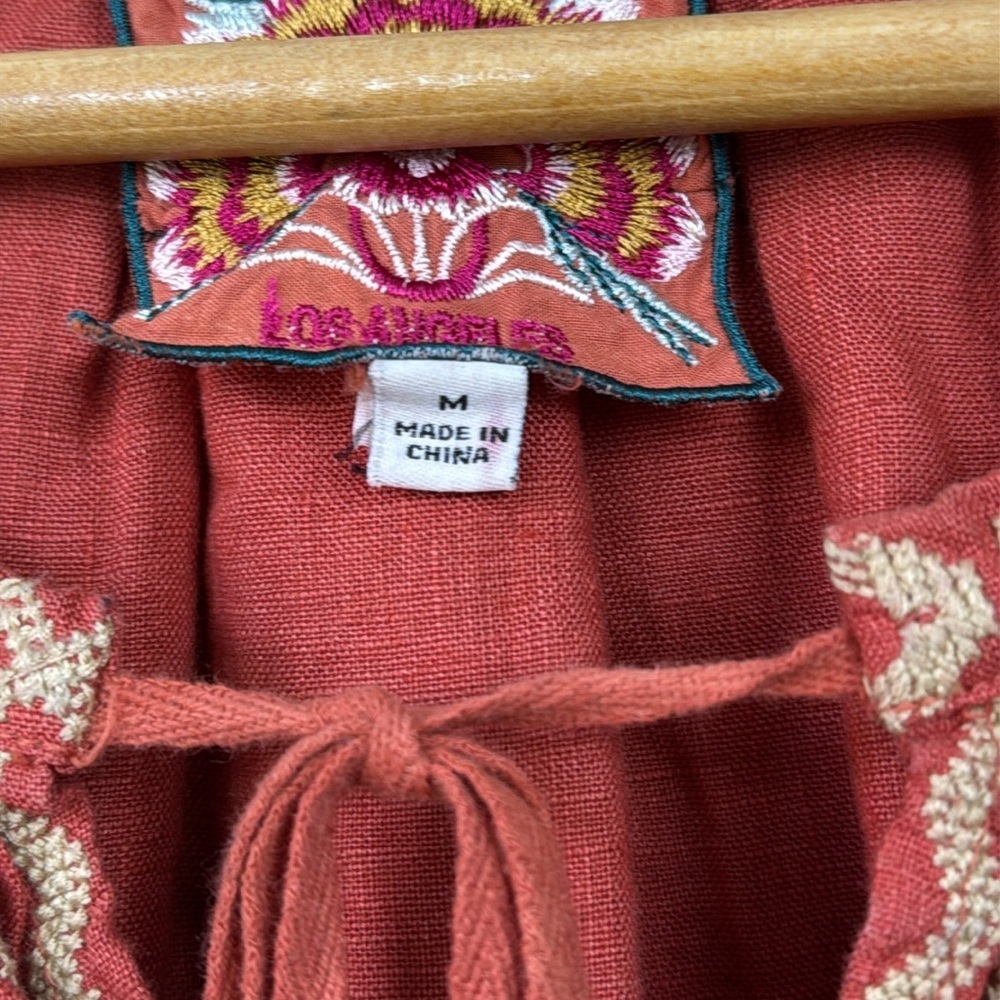 Johnny Was Embroidered Peasant Top. Size Medium. - Picture 5 of 13